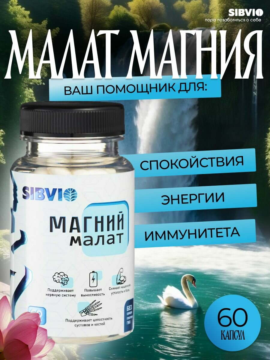 Магний Малат Magnesium Malate 400 мг 60 капсул — отзывы покупателей