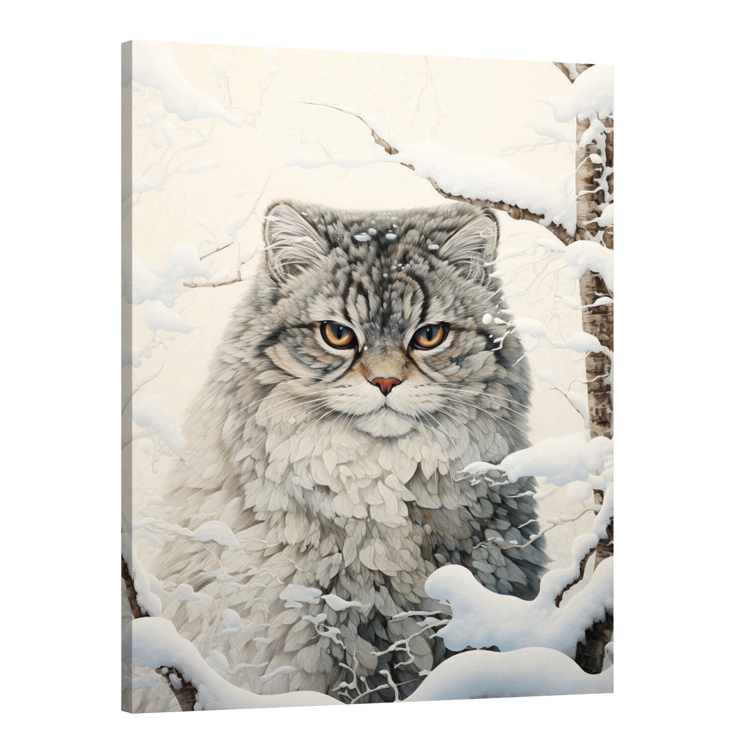 Интерьерная картина 50х70 "Дикий лесной кот"