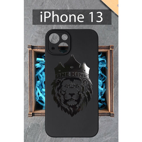 Силиконовый чехол Лев One King для iPhone 13 / Айфон 13 силиконовый чехол лев one king для iphone 13 айфон 13