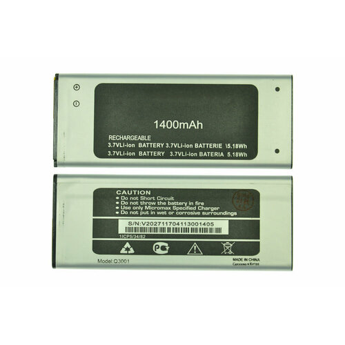 Аккумулятор для Micromax Q3001 ORIG дисплей lcd для micromax q3001 orig100%