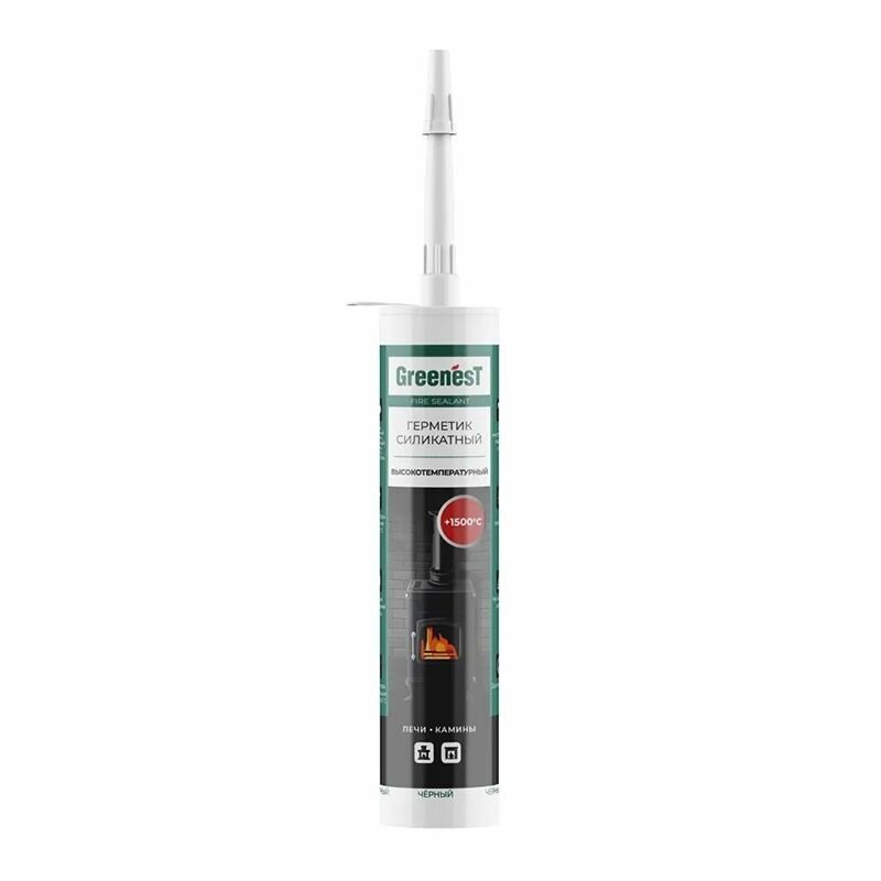 фото Герметик силикатный для печей и каминов GREENesT Fire Sealant +1500C