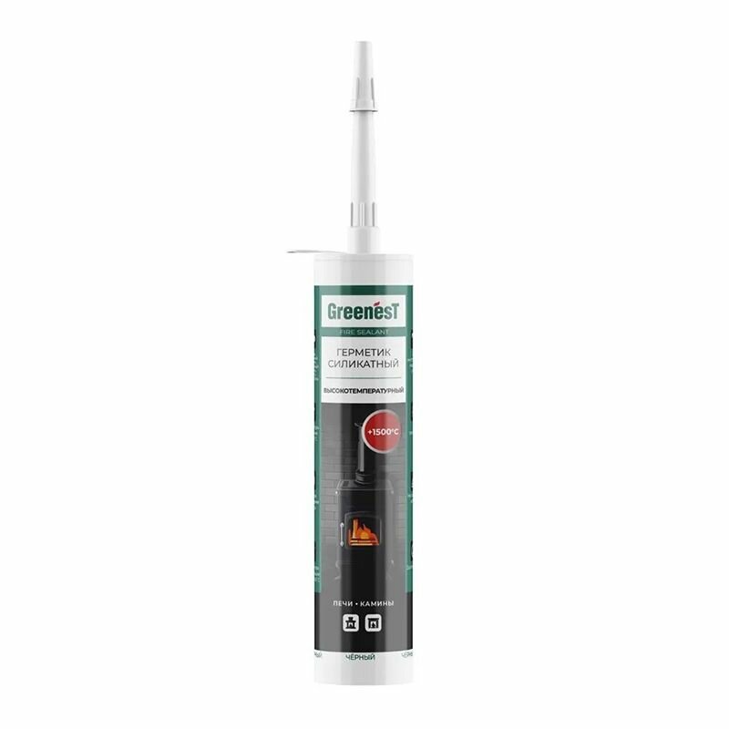 Герметик силикатный для печей и каминов GREENesT Fire Sealant +1500C