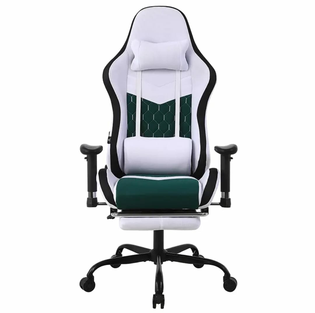 фото Кресло Геймерское с RGB подсветкой белый