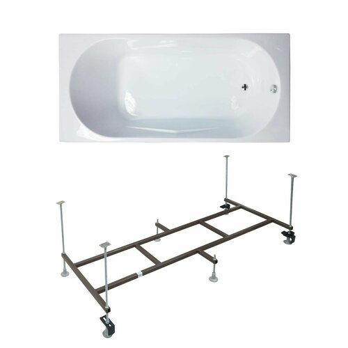 фото Акриловая ванна tudor 160x70x60 комплект (ванна, каркас) royal bath