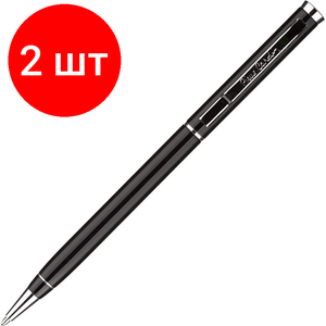 Комплект 2 штук, Ручка шариковая Pierre Cardin GAMME PC0892BP, пов. мех, латунь+алюм