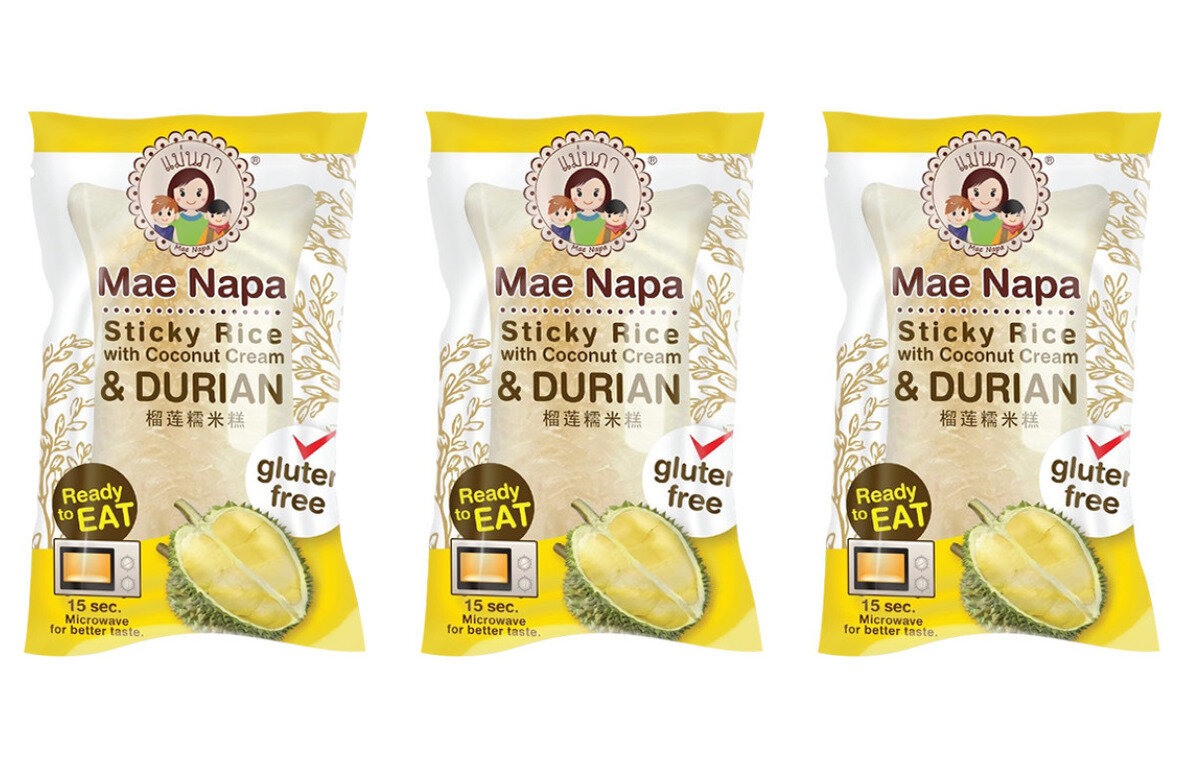 Пироженое по-тайски Mae Napa с кокосовым кремом и дурианом, 80 г, 3 уп