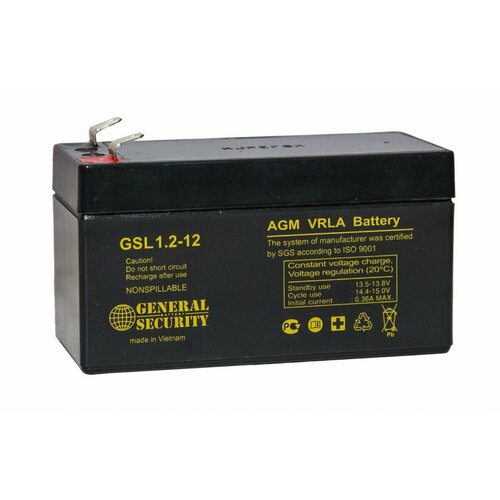 Аккумулятор General Security GSL 1.2-12 (12V / 1,2Ah) ИБП / весы / касса / фонарик / геодезия аккумуляторная батарея general security gsl 4 5 6