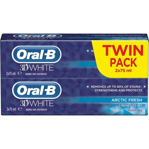 Зубная паста Oral-b 3D WHITE ARCTIC FRESH twin pack 2x75 мл 1 шт (Из Финляндии)