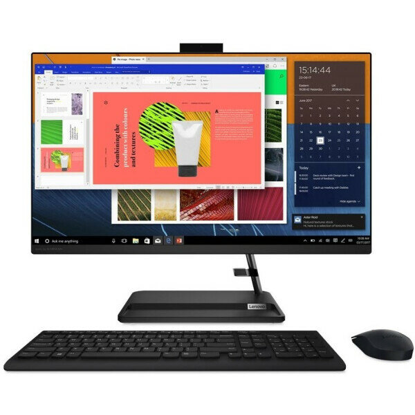 Моноблок Lenovo IdeaCentre AIO 3 27ALC6 27" FHD (1920x1080) IPS 250N Ryzen 5 7530U 2x8GB SO-DIMM DDR4-3200 512GB SSD M.2 Radeon Graphics WiFi6 BT 5.0MP Cam Wireless KB&Mouse NoOS Black 1Y