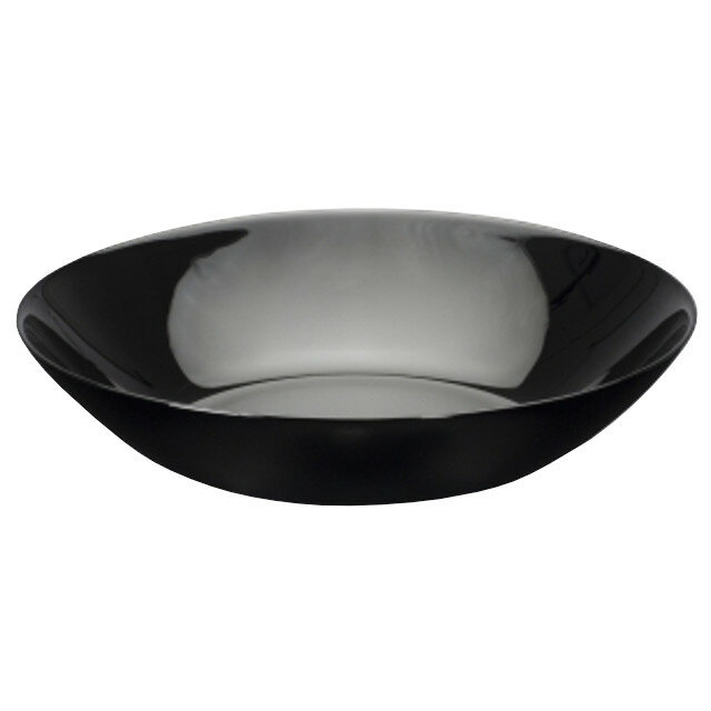 Тарелка luminarc лили черный 20см суповая глубокая стекло