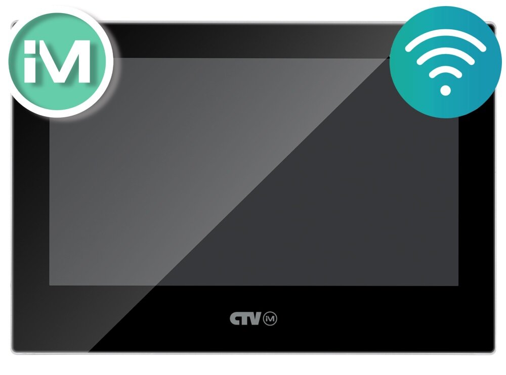 CTV-iM Cloud 7 Монитор видеодомофона с Wi-Fi (iM740, Черный)