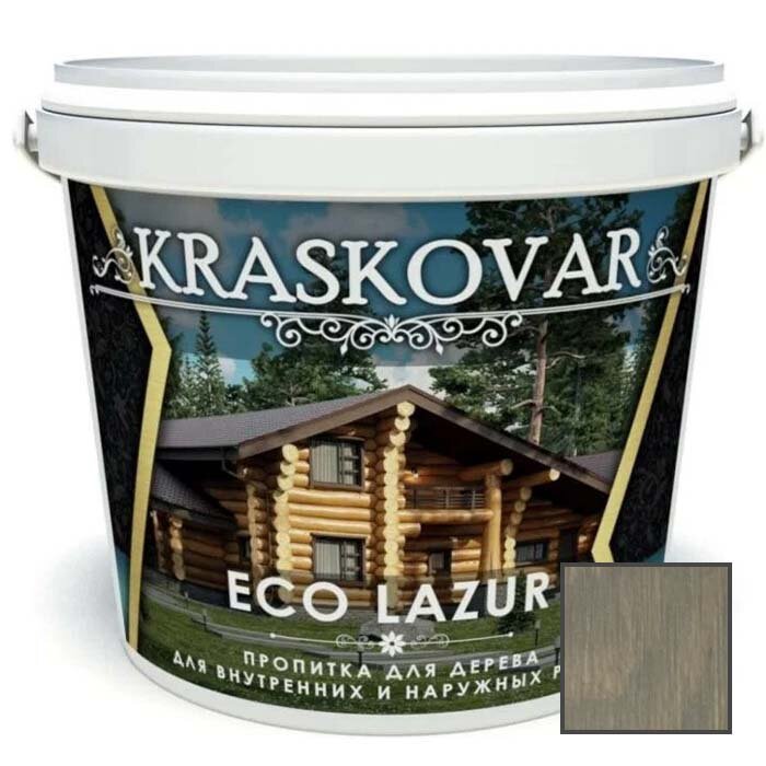фото Пропитка для дерева Kraskovar Eco Lazur Туманный лес (1900001579) 0,9 л