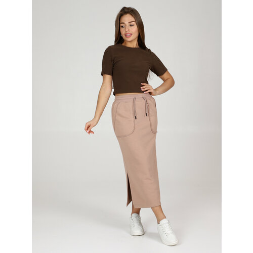 фото Юбка ivcapriz, размер 50, бежевый