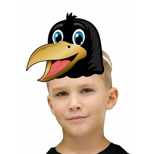 фото Карнавальная маска вороненок детская мой карнавал