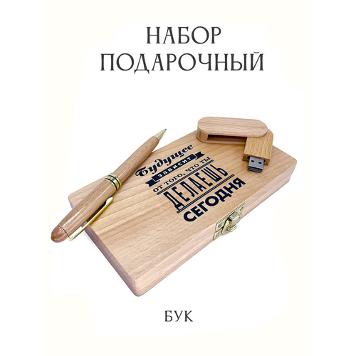 Подарочный набор Flash-накопитель и шариковая ручка Bamboowood Бук