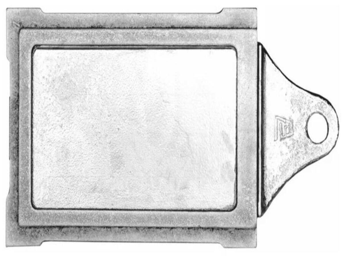 Задвижка печная чугунная 390х190 мм (3B-3) Бисерский Литейный Завод - фотография № 1