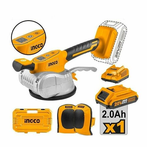Виброприсоска аккумуляторная для укладки плитки 20 В Li-ion 1 АКБ 2Ач ЗУ CTVLI20101 INGCO SUPER SELECT 9110₽