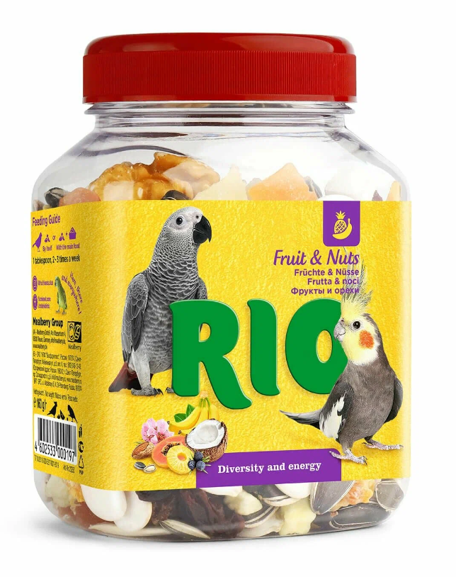 RIO Лакомство для птиц Фрукты и орехи, 160г