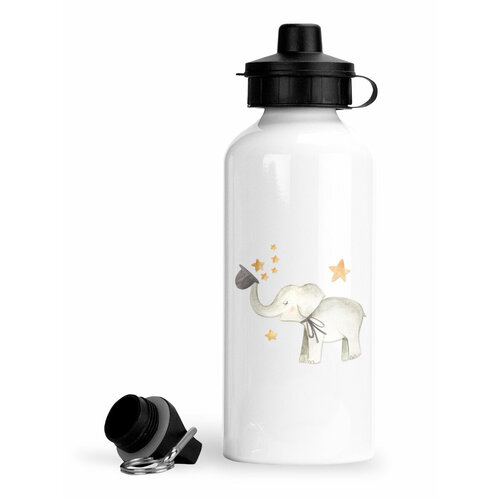 фото Спортивная бутылка слоник и звёзды из шляпки luzimuzi