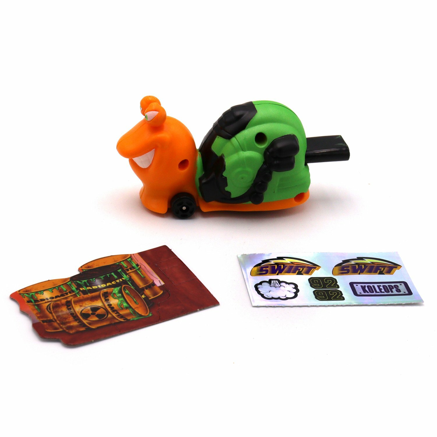Игровой набор Bugs Racings Slaggy Гонка жуков с 1 машинкой улитка оранжево зеленая K02BR002-1
