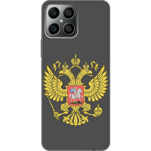 Матовый Soft Touch силиконовый чехол на Honor X8, Хонор Икс 8 с 3D принтом Patriot черный матовый soft touch силиконовый чехол на honor x8 хонор икс 8 с 3d принтом grand leo черный