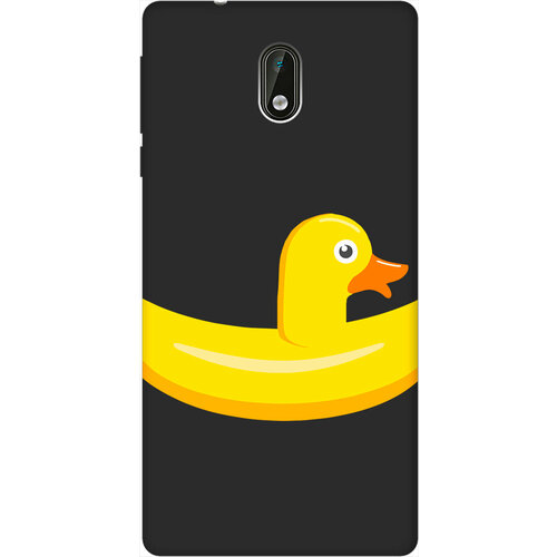 Матовый Soft Touch силиконовый чехол на Nokia 3, Нокиа 3 с 3D принтом Duck Swim Ring черный матовый soft touch силиконовый чехол на nokia 3 нокиа 3 с 3d принтом duck swim ring черный
