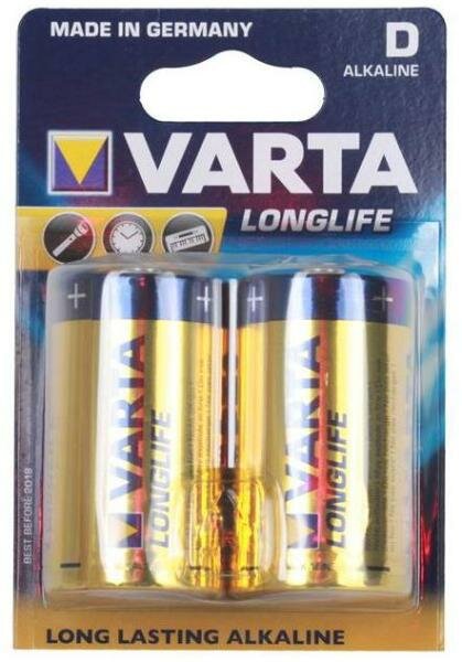 Батарейки Varta Longlife D Bli Alkaline, 2 шт. (4120101412) - фото №15