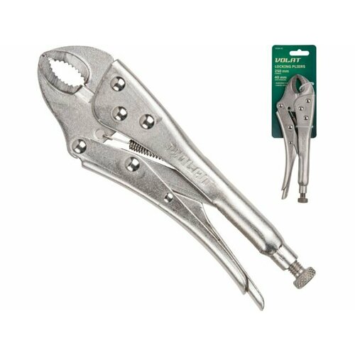 Зажим с фиксатором 250мм изогнутые губки волат 23100-25 750₽