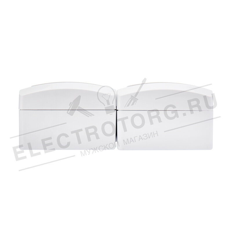 KR-78-0802 KRANZ Блок вертикальный 2 розетки INDUSTRIAL IP54 с заземлением, о/у, белый - фото №20