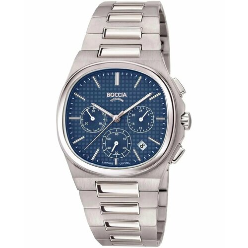 Наручные часы BOCCIA 3740-01, серебряный, синий