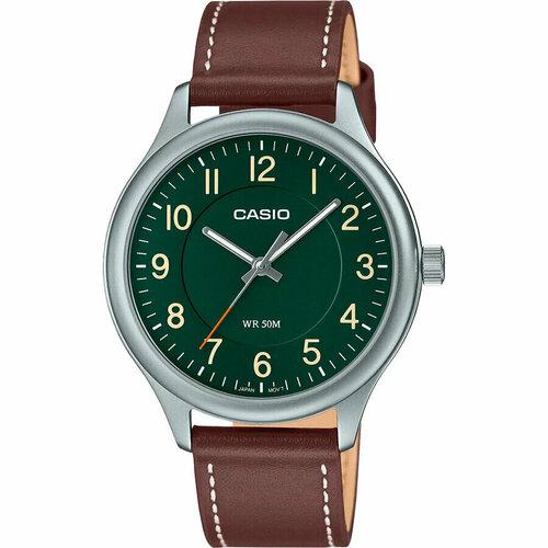 фото Наручные часы casio mtp-b160l-3b, коричневый, серебряный