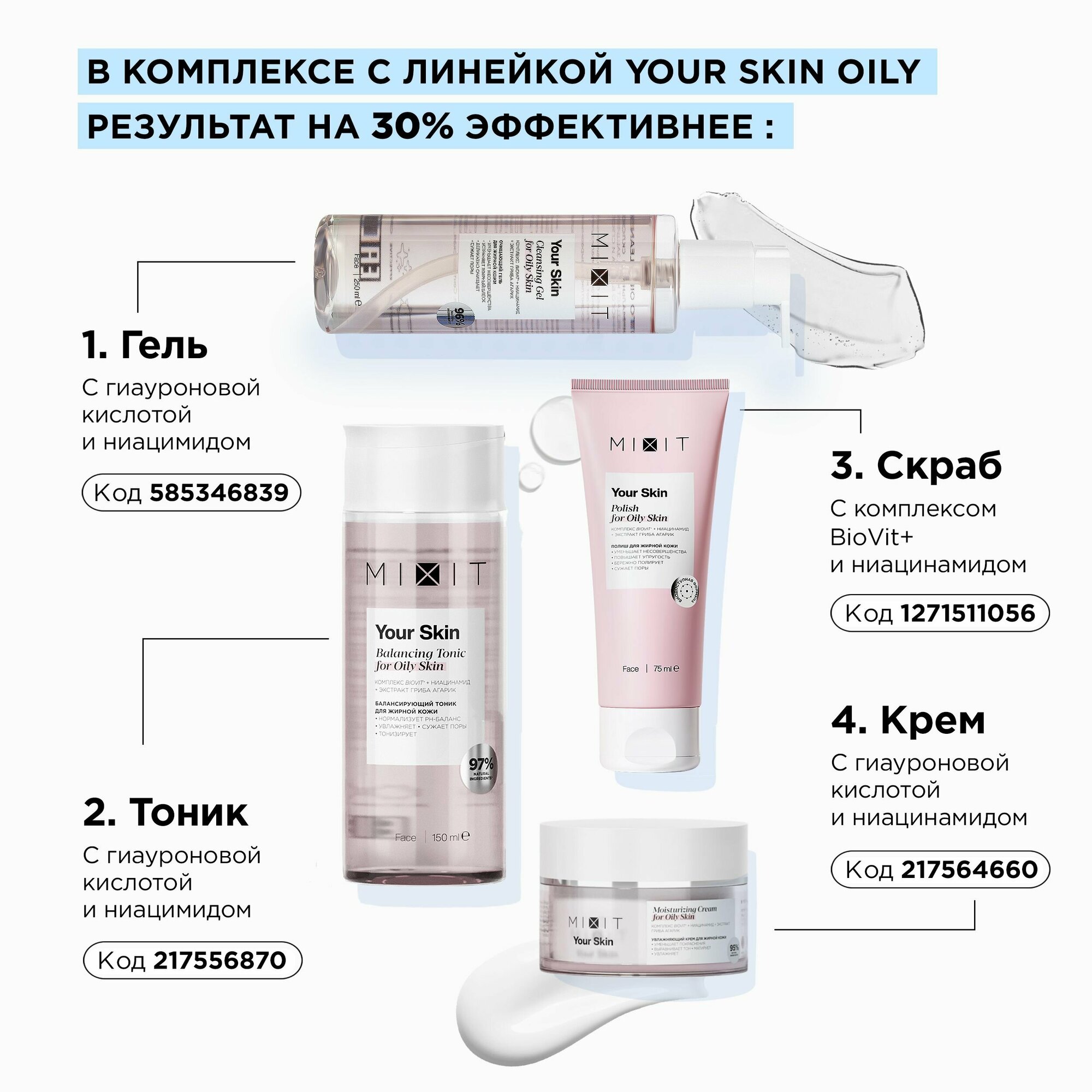 Полиш для лица MiXiT Your Skin Normal to Dry Деликатный 75мл - фото №9