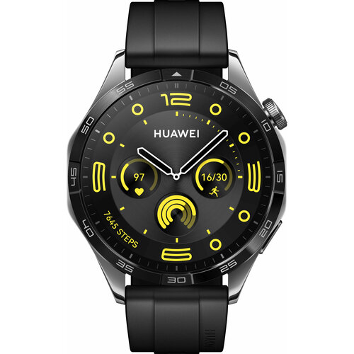 Смарт-часы Huawei Watch GT 4 Phoinix-B19F 46мм 1.43 AMOLED корп. черный рем. черный разм. брасл:140-210мм (55020BGT)