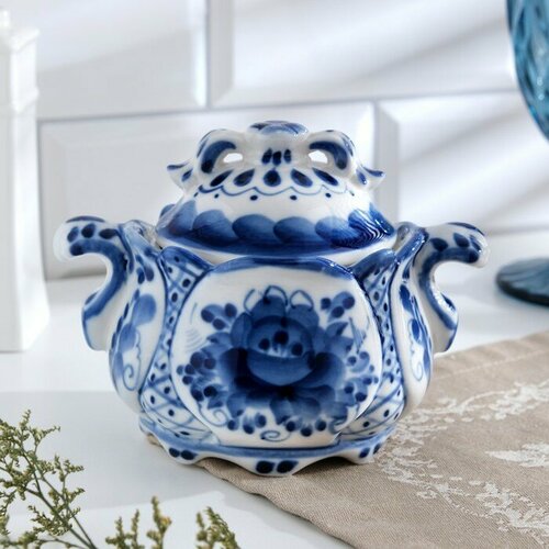 Сахарница Бутон 10х15х11 см авт Сидоров гжель 2703₽