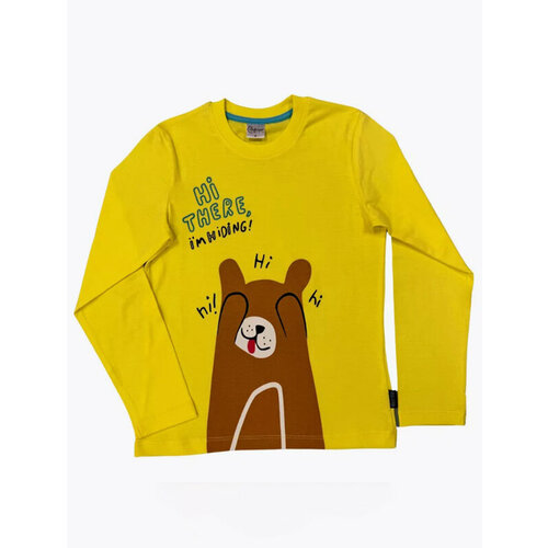 фото Лонгслив bella veza, размер 6(116), желтый