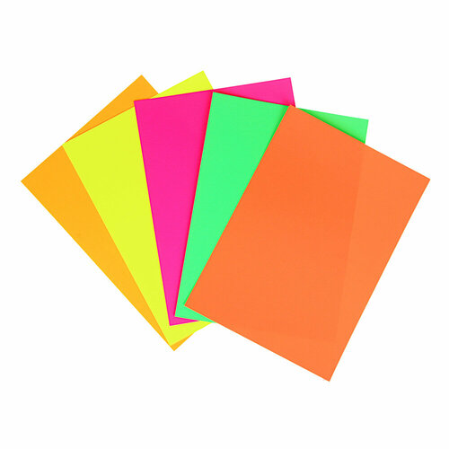 BY FLOMIK Картон цветной Неоновый А4 250грм2 5 цветов в пакете 10 штук 1557₽