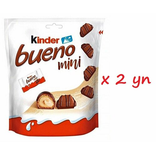 Конфеты Kinder Bueno mini с молочно-ореховой начинкой 2 уп х 108 гр (Италия)