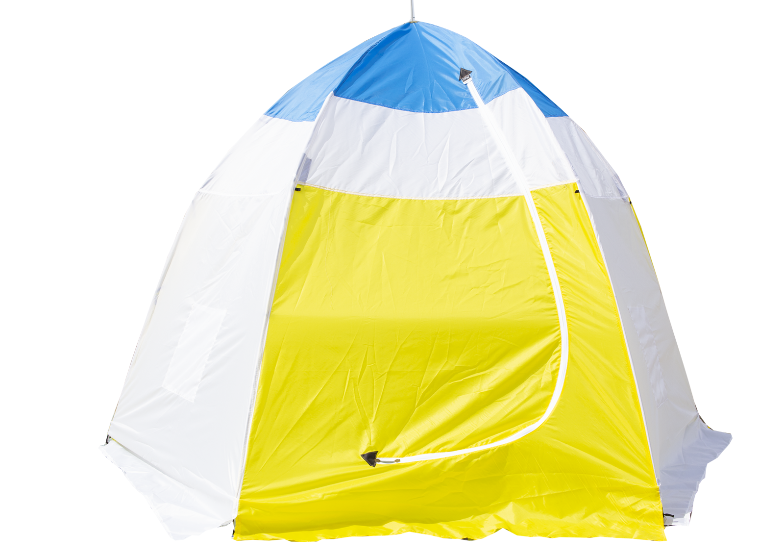 Палатка 4-местная стэк Классика зимняя, цвет Белый/синий/желтый