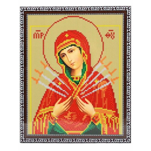 икона из страз прсв богородица семистрельная дм 370 Алмазная мозаика 40*50 Икона Пресвятой Богородицы Семистрельная картины из страз