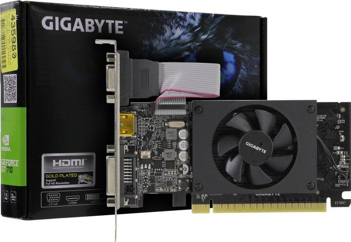 Видеокарта GIGABYTE nVidia GeForce GT 710 , , 2Гб, GDDR5, Low Profile, Ret - фото №18