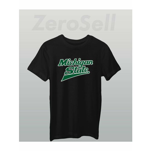 фото Футболка надпись мичиган michigan state, размер xxxl, черный zerosell