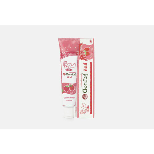 Детская зубная паста Twin Lotus Strawberry flavor Dok Bua Ku / вес 35 г