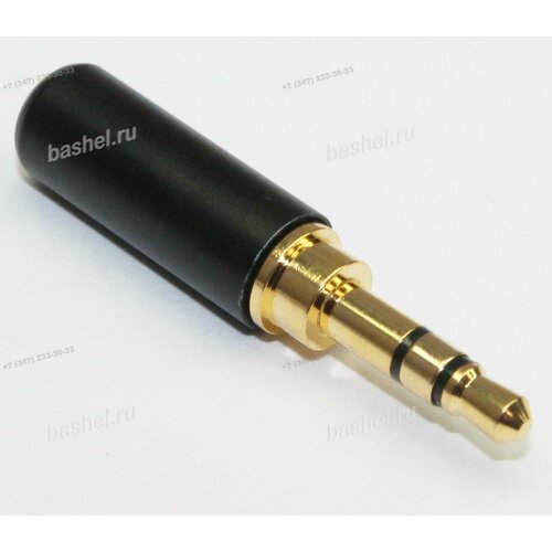 Штекер Джек 35 мм стерео метал позол мини корпус электротовар 494₽