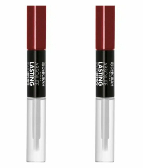 Помада для губ жидкая ультра-стойкая Deborah Milano, Absolute Lasting Liquid Lipstick, тон 08 Классический красный, 8 мл, 2 шт