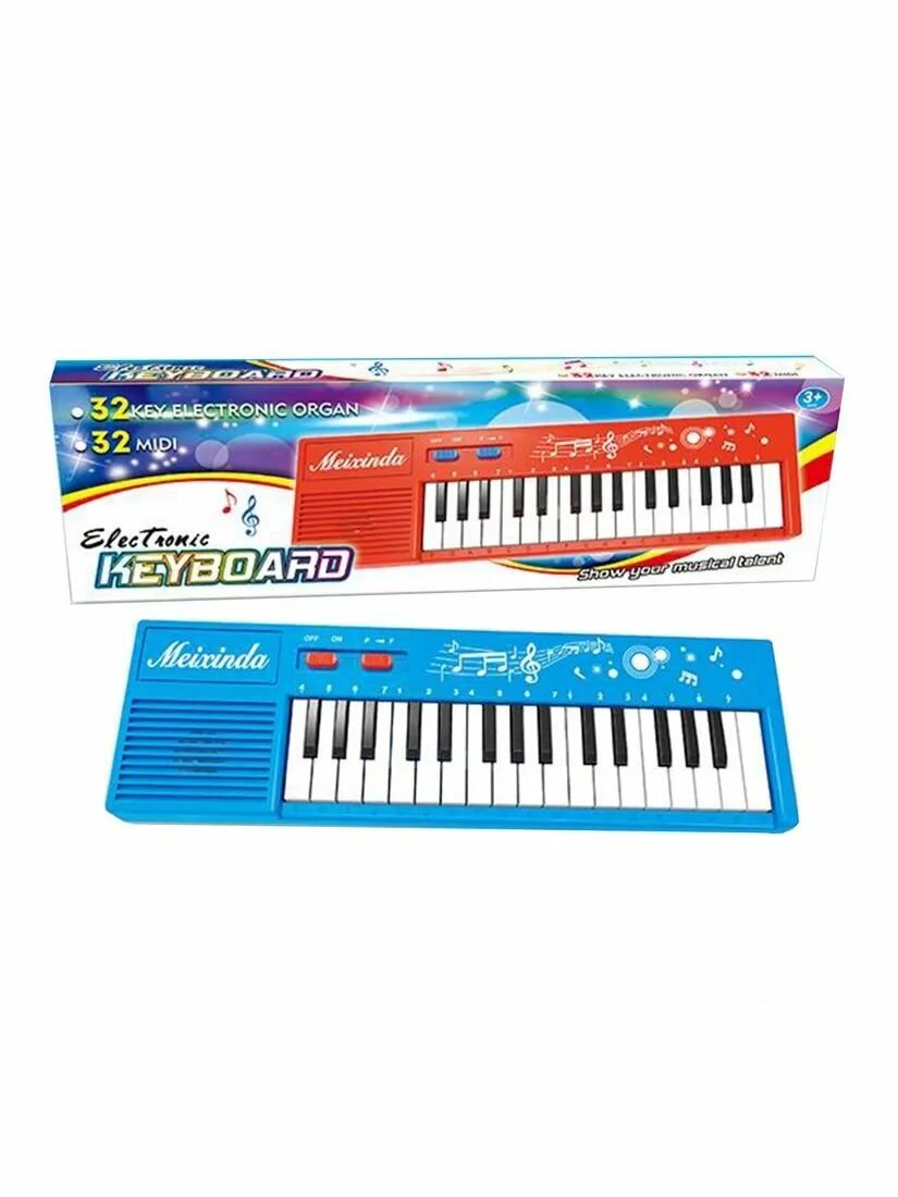 Синтезатор детский 32 клавиши на батарейках