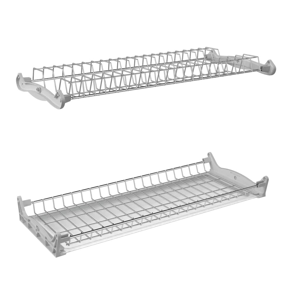 фото Сушилка для посуды Delinia ID для верхнего шкафа 60 см двухъярусная с поддоном хром