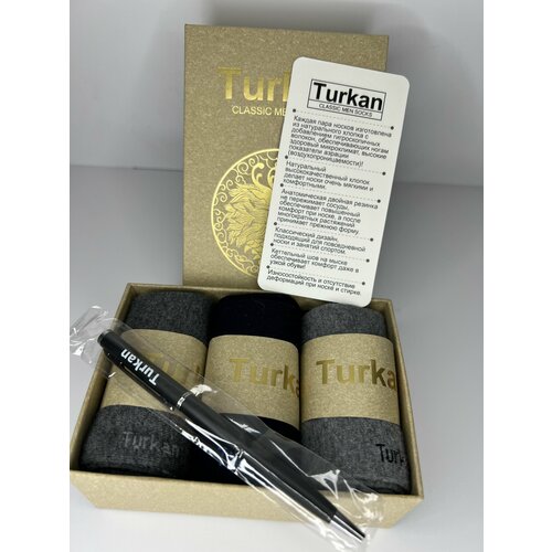 Носки Turkan, размер 41/46, серый, черный носки turkan размер 41 46 серый черный