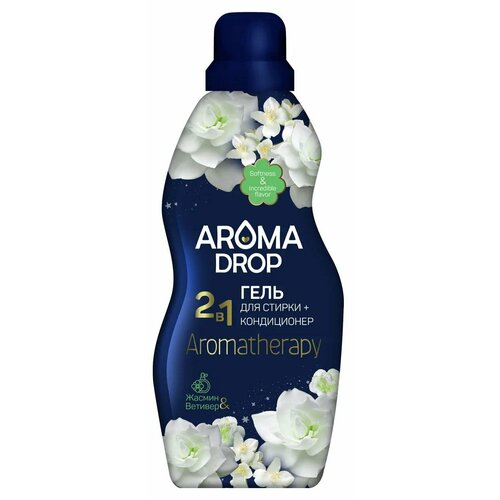 Гель для стирки Aroma Drop Aromatherapy Универсальный 2 в 1 Жасмин и Ветивер, 1 л