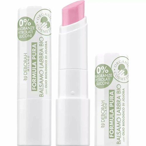 Помада-бальзам для губ , Deborah Milano, Formula Pura Lip Balm, тон: 03 Светло-розовый, 3,75г