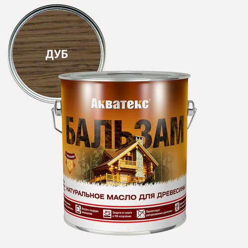 Изображение товара Масло акватекс-бальзам для древесины, дуб 0,75л
